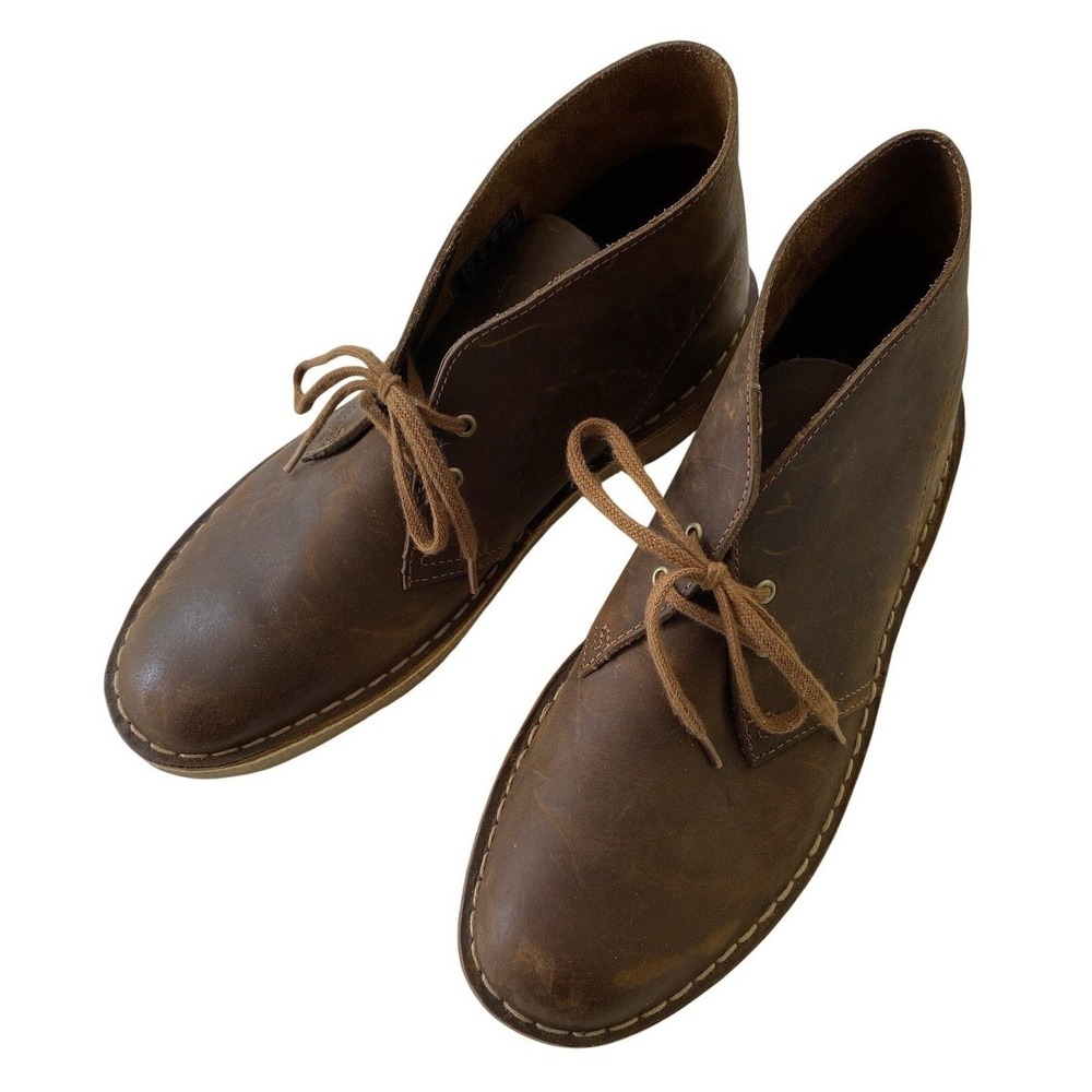 Clarks‎ Originals Desert Boots Men's Size 7.5 Brown Chukka Beeswax Leather